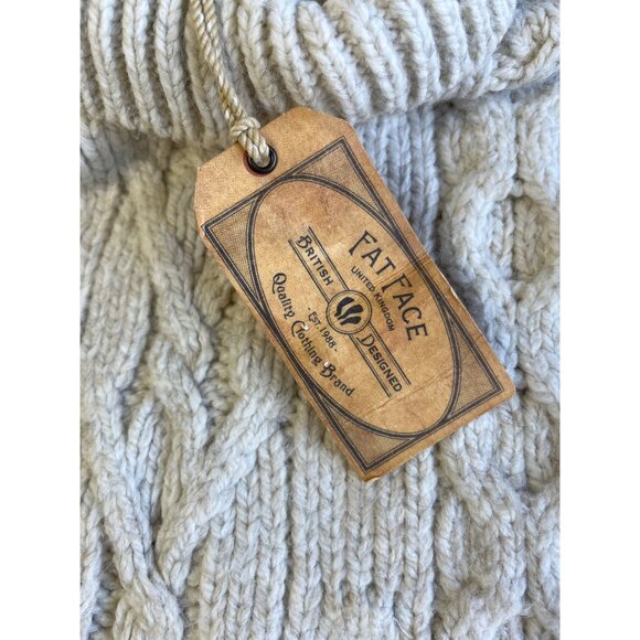 Fat Face Womens NWT Cable Knit Jumper Sweater Ivory UK 8 Euro 34  US 2 - Picture 8 of 10